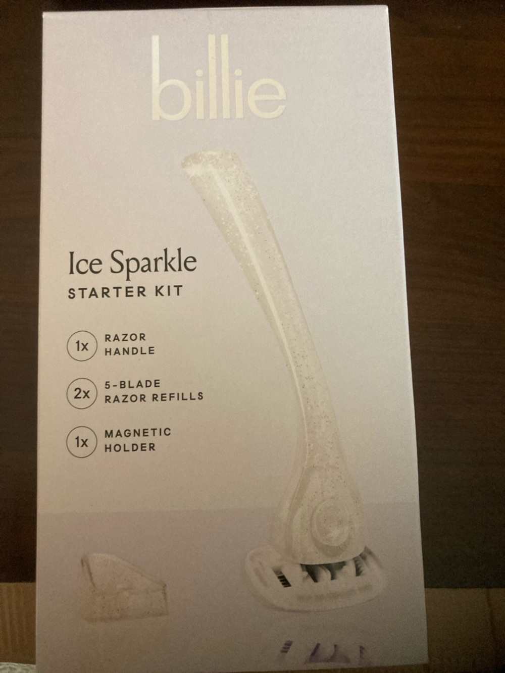 billie Ice Sparkle Starter Kit - Sparkle White Razor Set